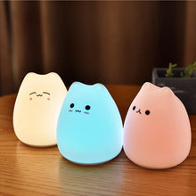 Load image into Gallery viewer, LED Night lamp decorate desk light battery dream cute cat 7 colourful holiday creative sleepping bulb