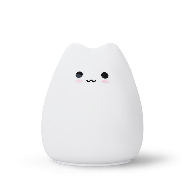 LED Night lamp decorate desk light battery dream cute cat 7 colourful holiday creative sleepping bulb