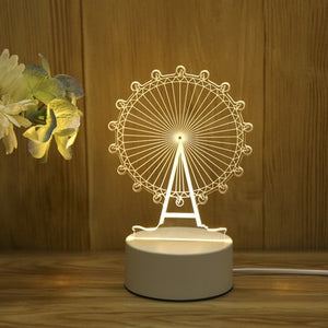 3D LED Lamp Creative USB Night Lights Novelty Illusion Night Lamp 3D Illusion Table Lamp