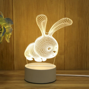 3D LED Lamp Creative USB Night Lights Novelty Illusion Night Lamp 3D Illusion Table Lamp